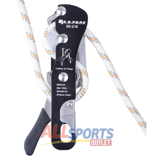 S.E.PEAK Self Locking Descender for Rope Rescue All Sports Outlet