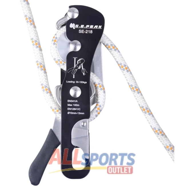 S.E.PEAK Self Locking Descender for Rope Rescue All Sports Outlet