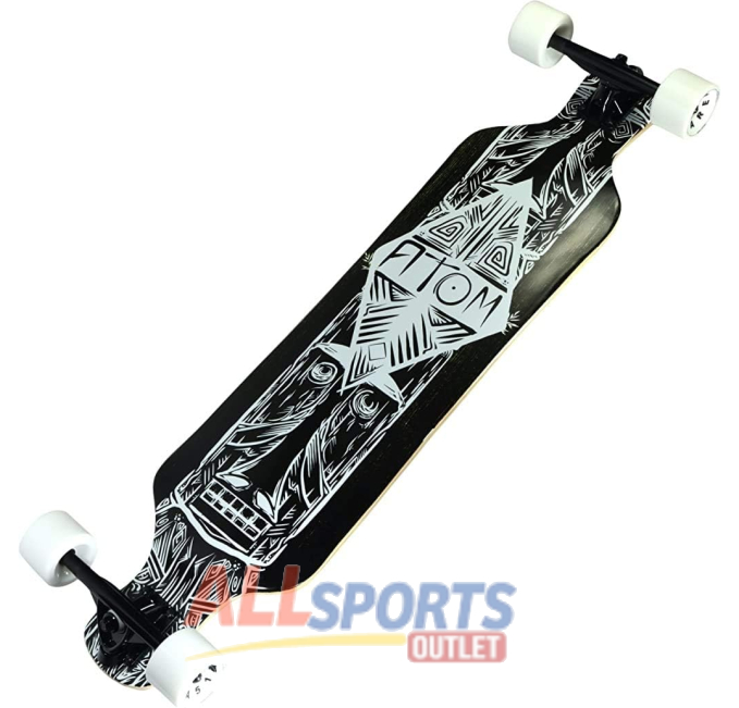 Atom Drop Deck Longboard 39 Inch Dark Tiki All Sports Outlet