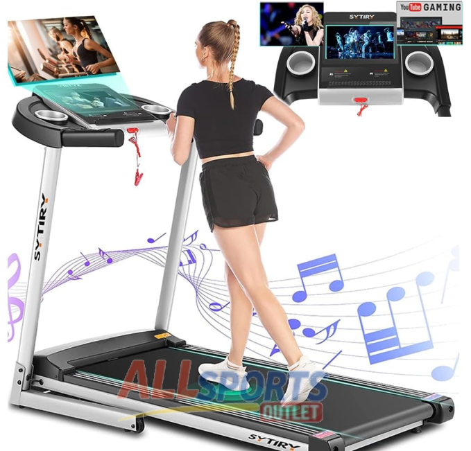 SYTIRY Smart Foldable Treadmills with TV Screen at All Sports Outlet
