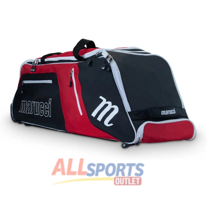 Marucci Stockade Wheeled Bag White Red All Sports Outlet