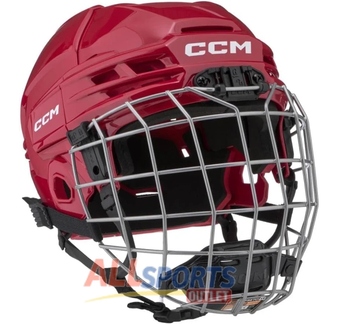 CCM 70 Combo Helmet YT Red One Size All Sports Outlet