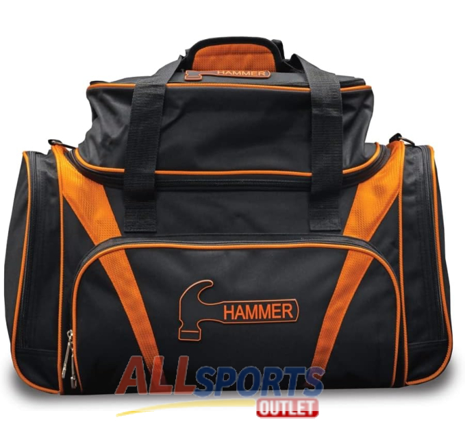 Hammer Bowling 2 Ball Deluxe Tote Black Orange at All Sports Outlet
