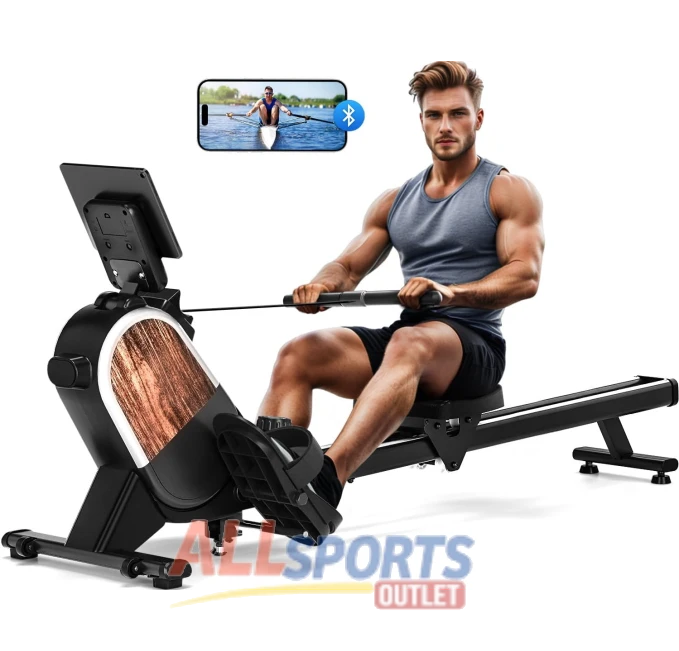 MOSUNY Rowing Machine 350 LB Capacity with Bluetooth at All Sports Outlet