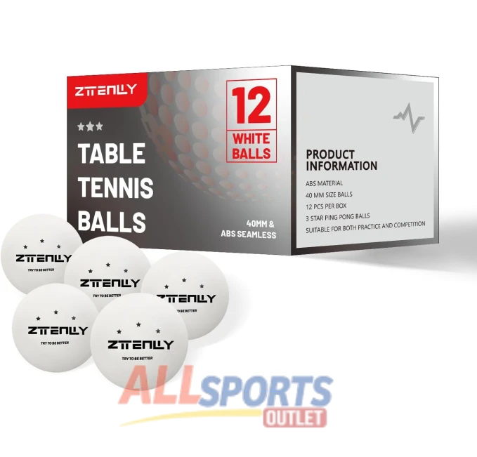ZTTENLLY Ping Pong Balls 12 Pack Official Size from All Sports Outlet