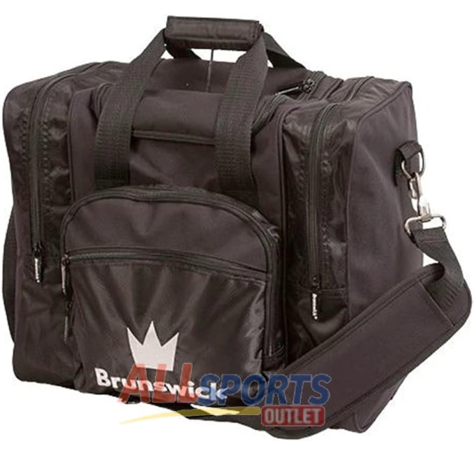 Brunswick Edge Single Tote Bowling Bag Black at All Sports Outlet