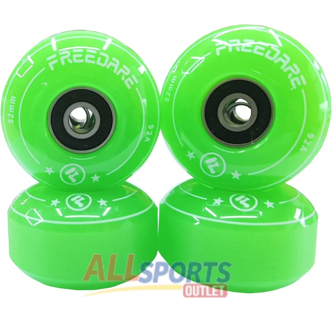 FREEDARE Skateboard Wheels 52mm 92A with Bearings All Sports Outlet