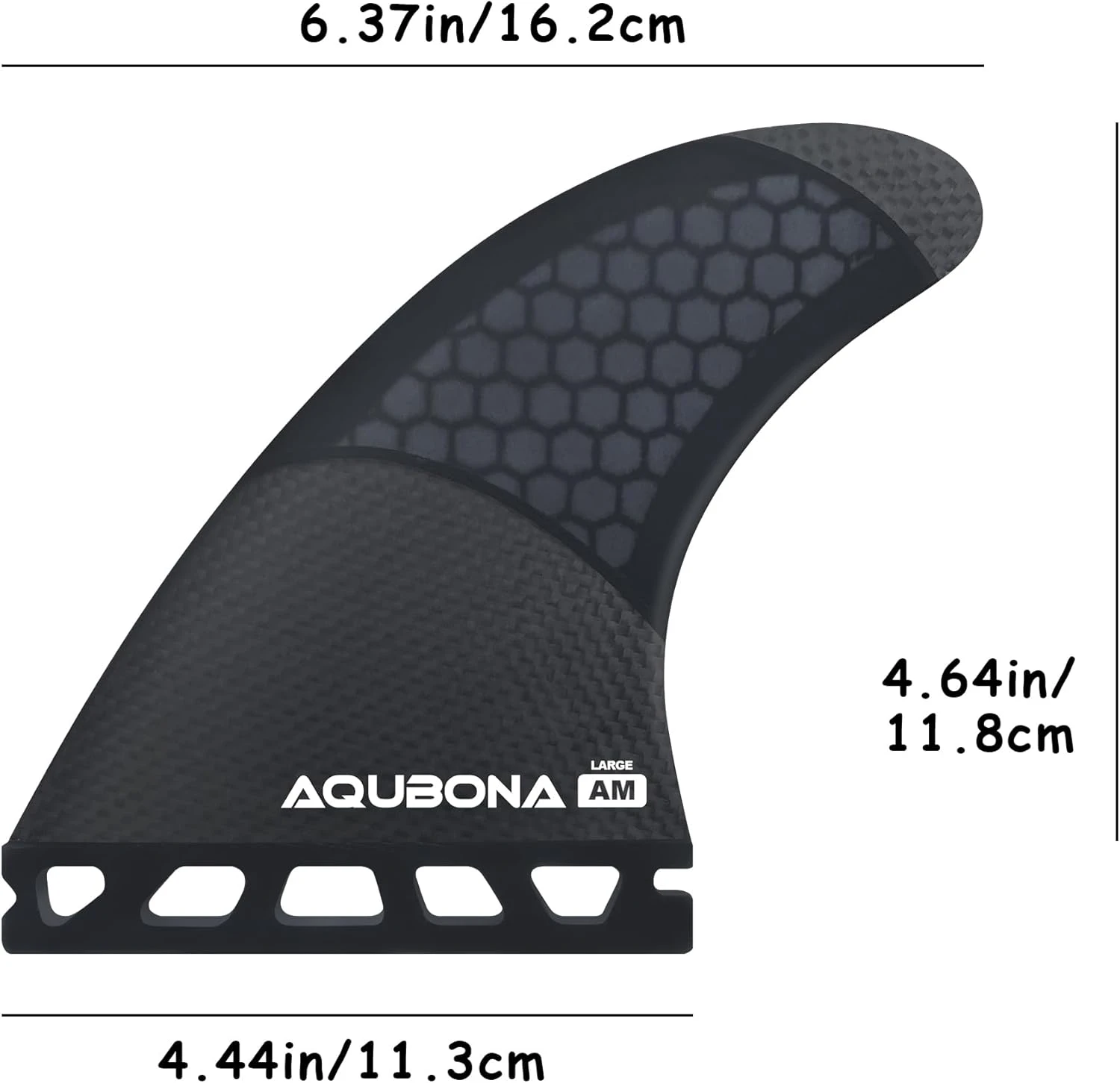 AQUBONA Surfboard Tri Fin Set Half Carbon Honeycomb All Sports Outlet - Image 2