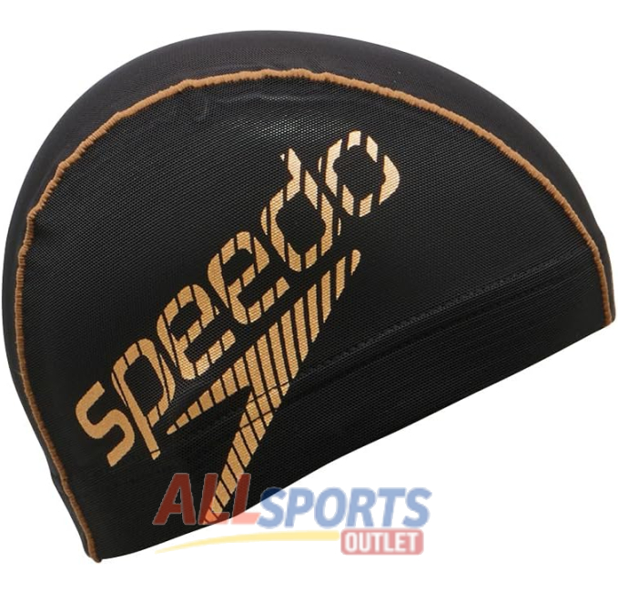 Speedo SE12420 Swim Cap Beam Stack Mesh Gold L Unisex All Sports Outlet
