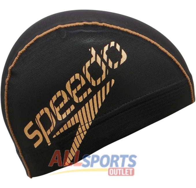 Speedo SE12420 Swim Cap Beam Stack Mesh Gold L Unisex All Sports Outlet