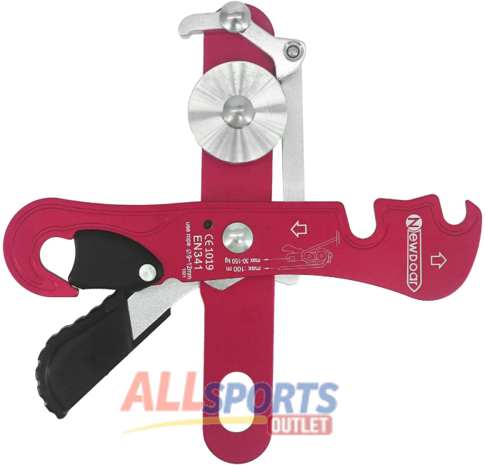 NewDoar Descender Rappelling Belay Red for Ropes All Sports Outlet