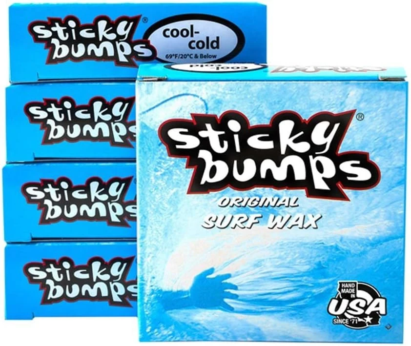 Sticky Bumps Surfboard Wax 5 Pack Cool/Cold Water All Sports Outlet