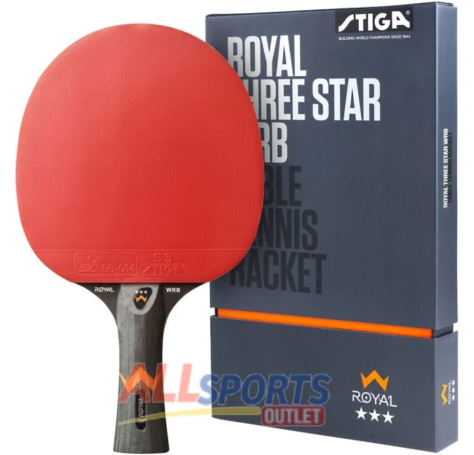 Stiga Royal Table Tennis Bat Black Red by All Sports Outlet