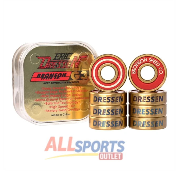 Bronson Eric Dressen Pro G3 Bearings for Skateboards All Sports Outlet