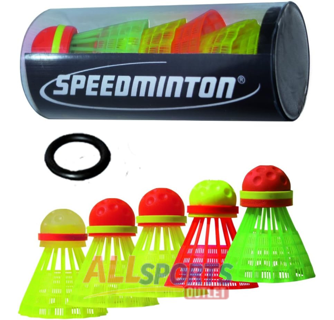 Speedminton Mix 5pk Speeder Tube for Outdoor Badminton All Sports Outlet