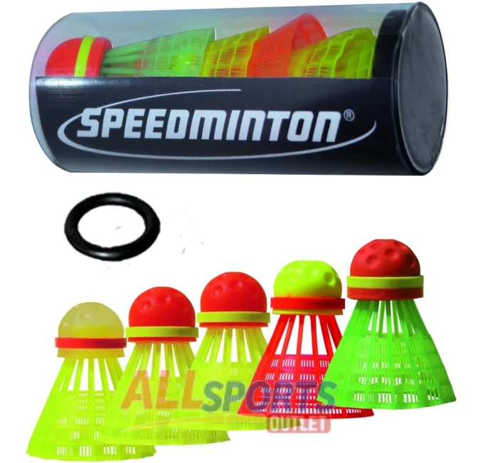 Speedminton Mix 5pk Speeder Tube for Outdoor Badminton All Sports Outlet