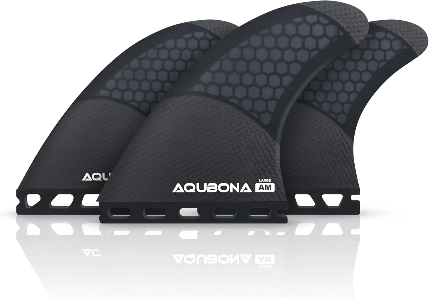 AQUBONA Surfboard Tri Fin Set Half Carbon Honeycomb All Sports Outlet