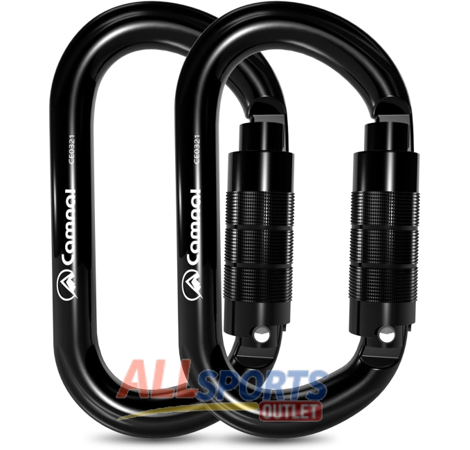 CAMNAL Heavy Duty Auto Locking Carabiner Clips for Climbing All Sports Outlet