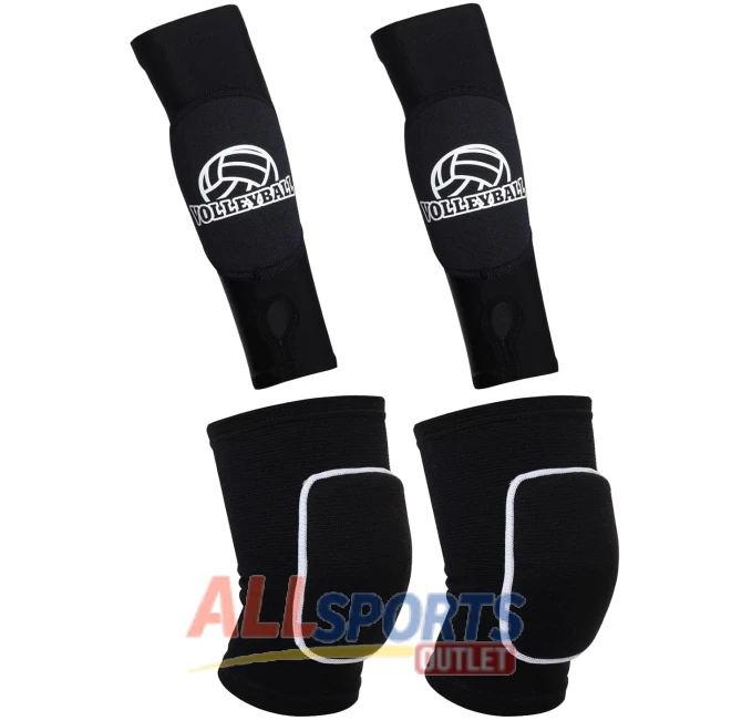 obmwang Volleyball Knee Pads and Arm Sleeves for Women All Sports Outlet Black