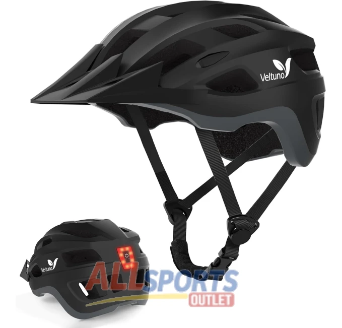 Veltuno Bike Helmet with Rechargeable LED All Sports Outlet