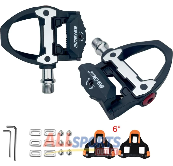 Gineyea Road Bike Clip Pedals with Cleats All Sports Outlet
