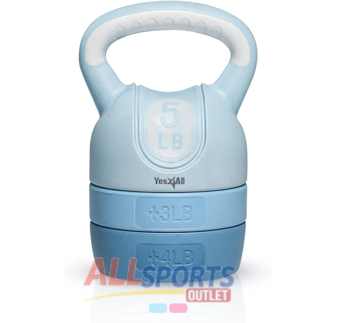 Yes4All Adjustable Kettlebell Set 12LB Ideal for Weight Training All Sports Outlet