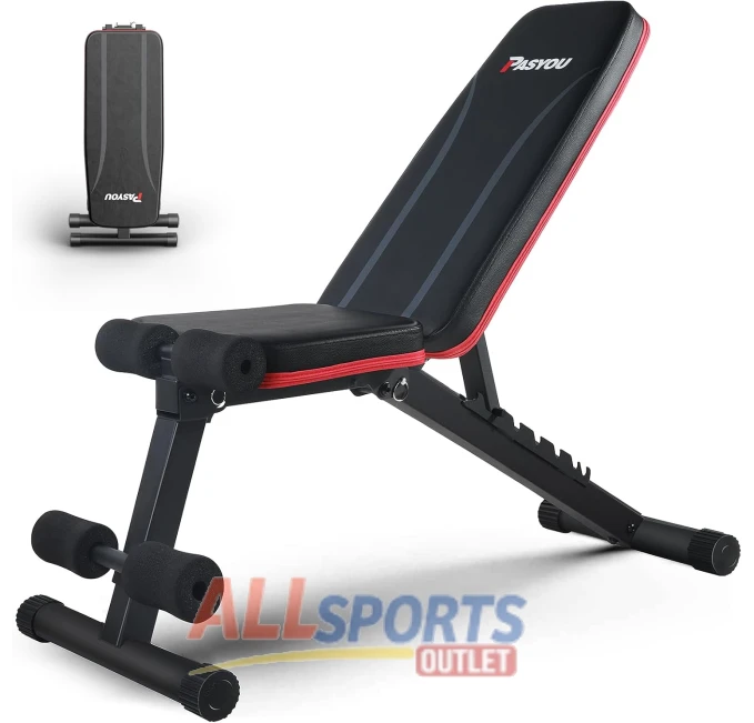 PASYOU Adjustable Weight Bench Full Body Workout for Home Gym
