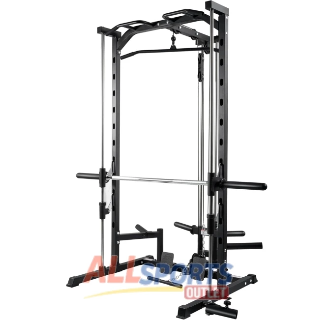 RitFit Smith Machine Power Rack with LAT-Pull Down All Sports Outlet
