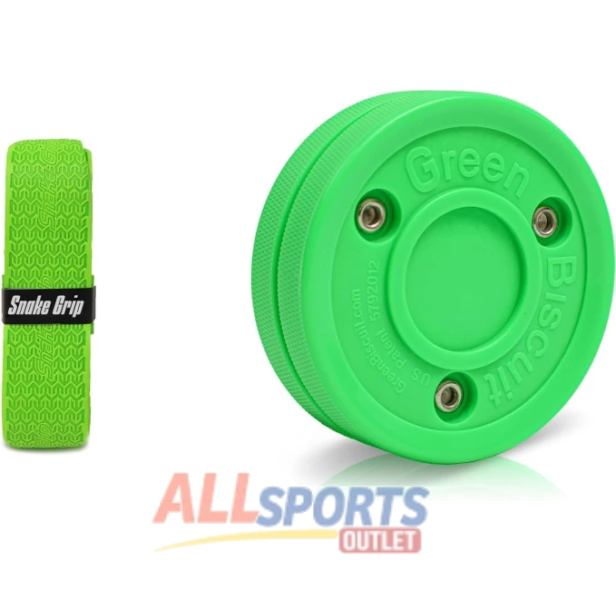 Green Biscuit Snake Grip Bundle Hockey Tape 1 Puck All Sports Outlet