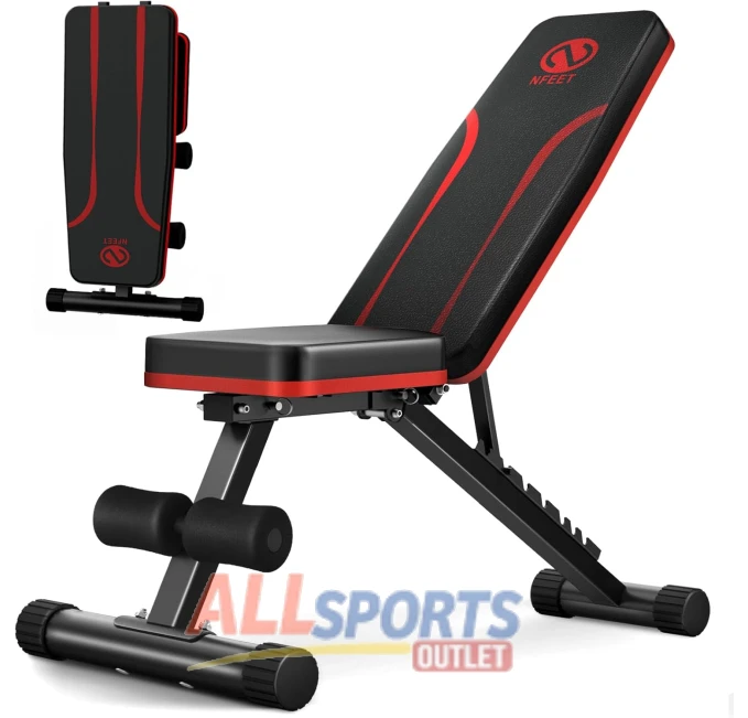 NFEET Adjustable Weight Bench Full Body Workout Home Gym