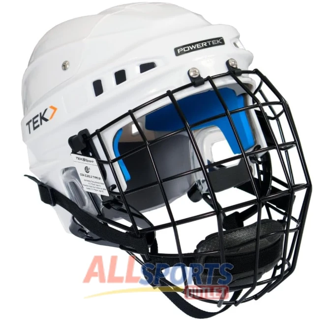 PowerTek v3.0 TEK Ice Hockey Helmet Red Junior Small All Sports Outlet