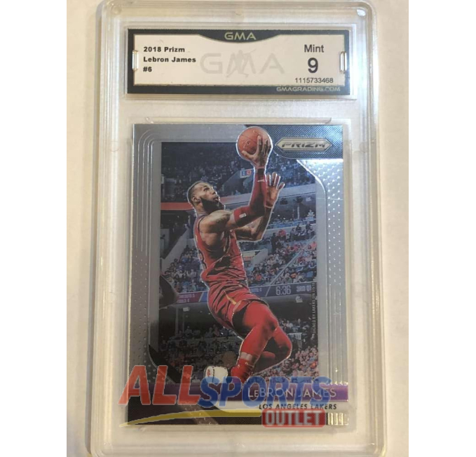 2018-19 Prizm LeBron James Lakers GMA 9 Card All Sports Outlet