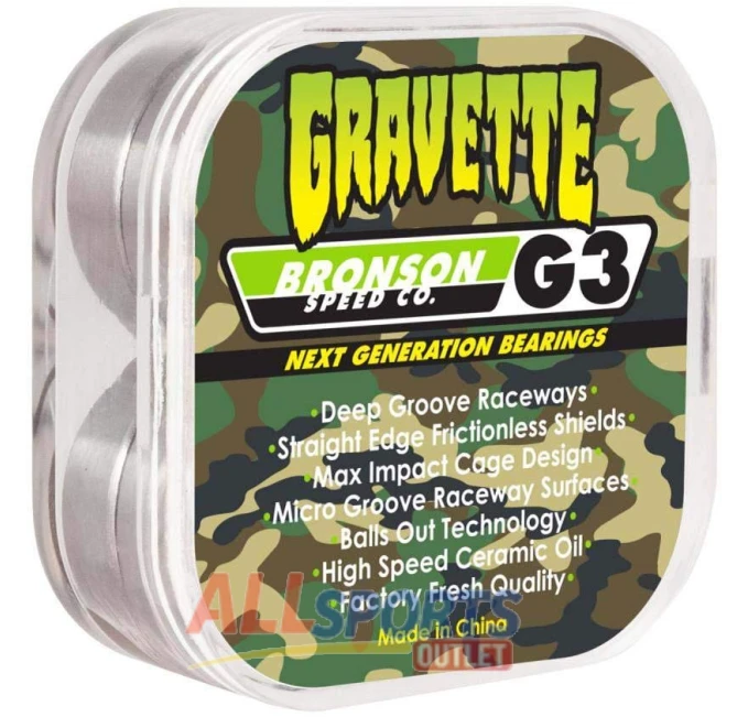 Bronson Speed Co David Gravette Pro G3 Bearings at All Sports Outlet