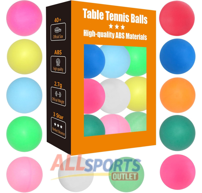 Meizhouer 3 Star Colored Ping Pong Balls All Sports Outlet 12 Pack