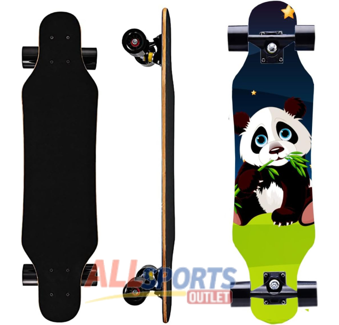 31 Inch Small Longboard Carving Cruising Skateboard for Kids Teens Adults Sky All Sports Outlet