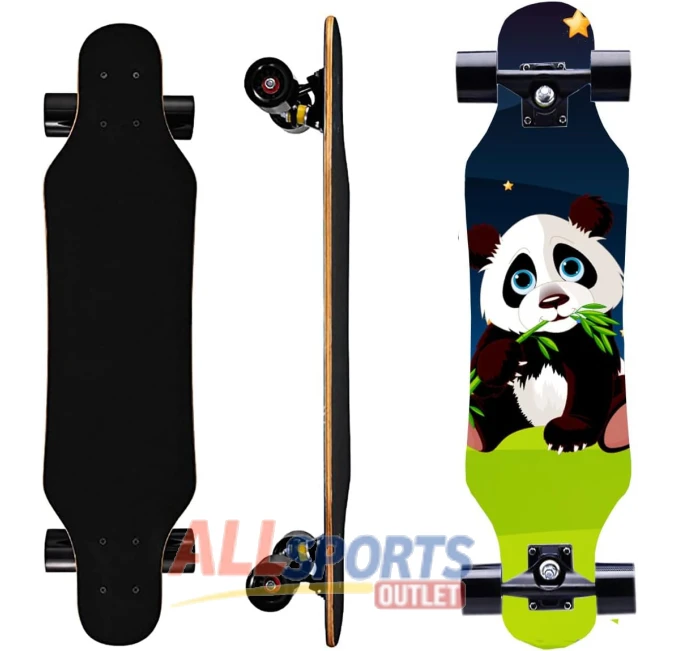 31 Inch Small Longboard Carving Cruising Skateboard for Kids Teens Adults Sky All Sports Outlet
