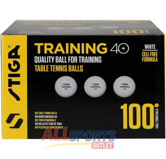 Stiga Training 40+ Bulk Pack 100 Table Tennis Balls All Sports Outlet