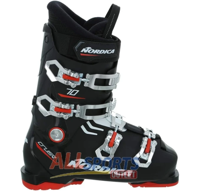Nordica Men Cruise 70 Ski Boots Black White Red at All Sports Outlet