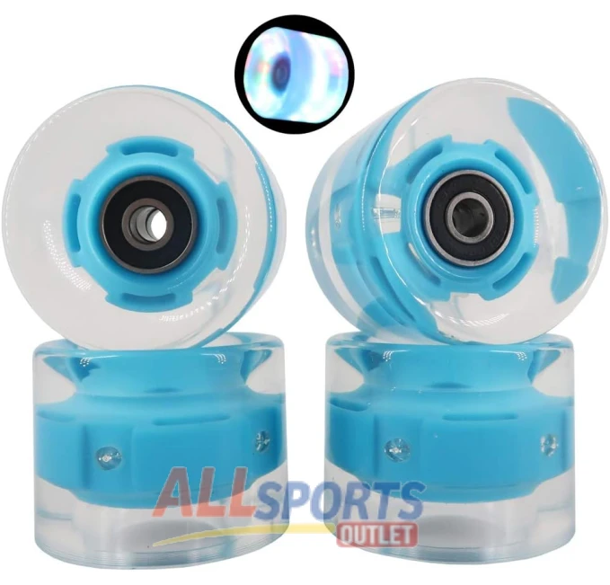 BLAZETOY Skateboard Wheels All Sports Outlet 60mm LED Cruiser