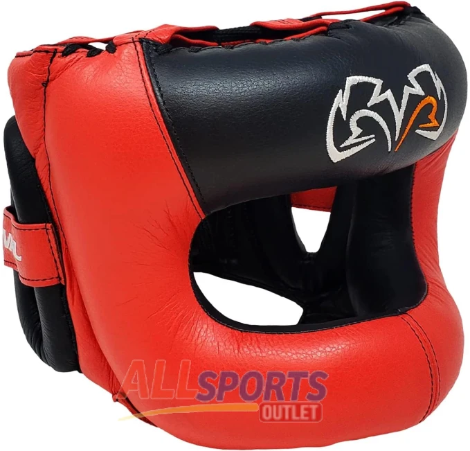 RIVAL Boxing RHGFS3 Face-Saver Sparring Headgear by All Sports Outlet Premium Leather Wide Eye Opening