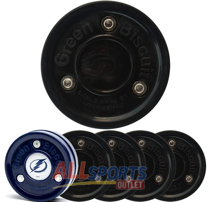 Green Biscuit 4 Pack Black Original Passer with NHL Puck All Sports Outlet