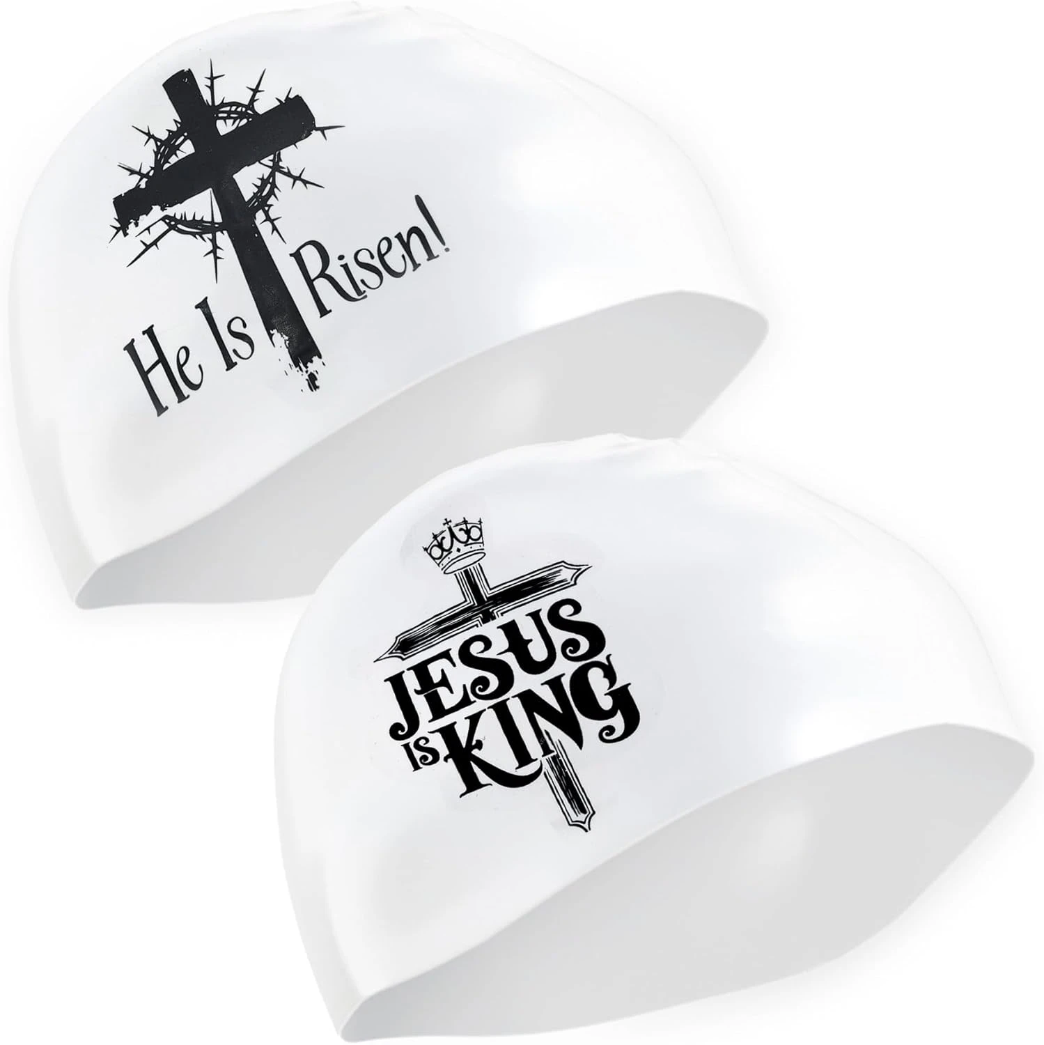 Maxx Faith-Based Silicone Swim Cap Jesus is King All Sports Outlet