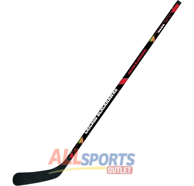 Franklin Sports Junior Vinyl Hockey Stick for Chicago Blackhawks All Sports Outlet