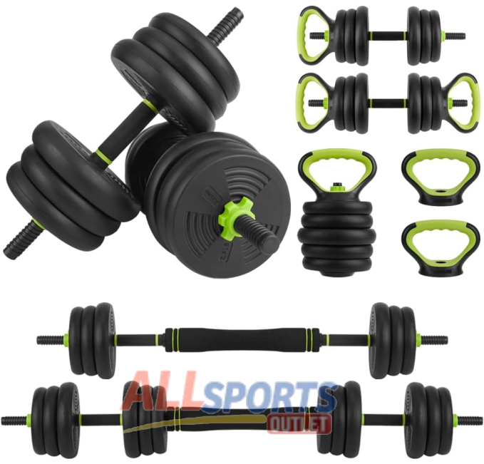 4 in 1 Adjustable Dumbbell Set, 44LBS All Sports Outlet