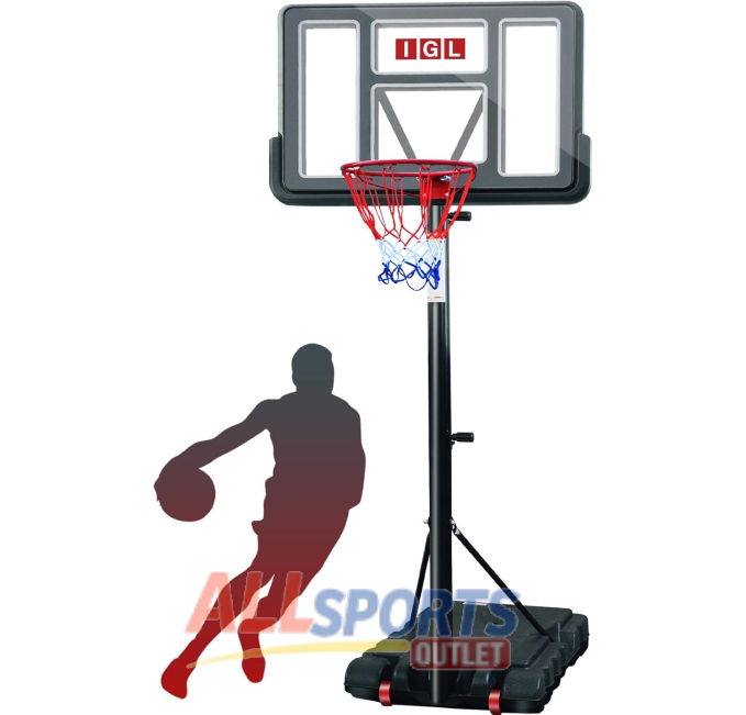 IGL Portable Basketball Hoop 44 Inch Adjustable All Sports Outlet