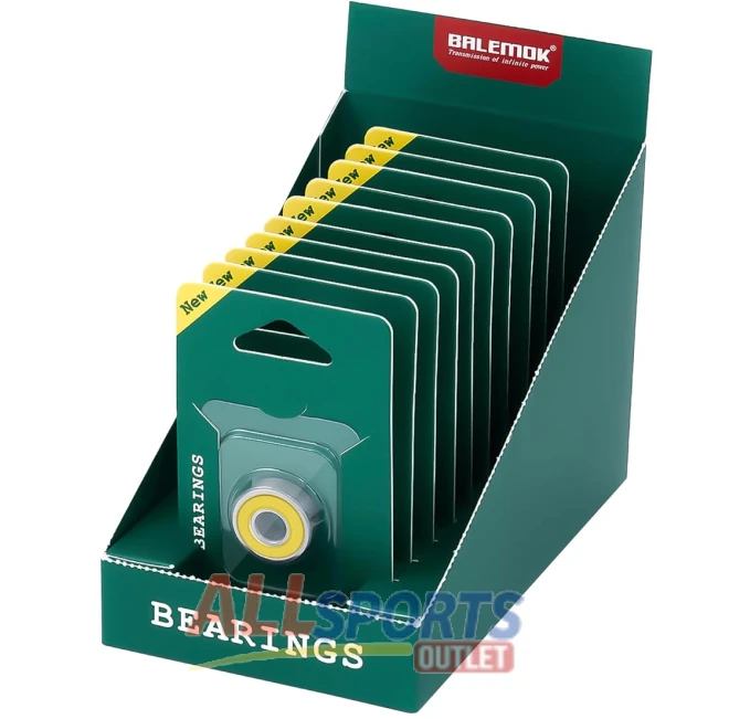 BALEMOK Skateboard Bearings 10 Pack Yellow All Sports Outlet
