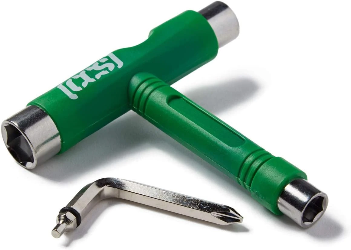 CCS Skateboard Tool All in One Metal T Tool Green All Sports Outlet - Image 2