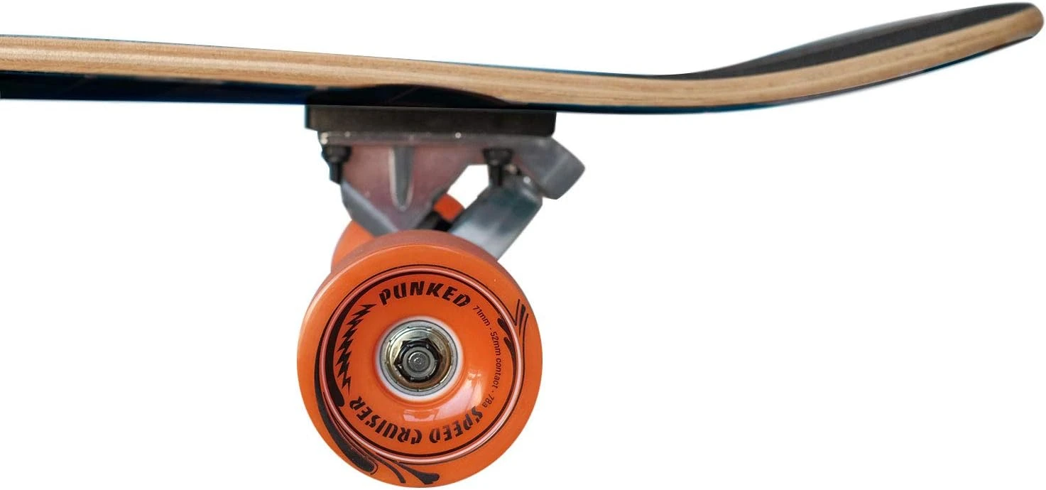Yocaher Punked Bamboo Longboard 40 Inch Cruiser with 71mm Wheels at All Sports Outlet - Image 4