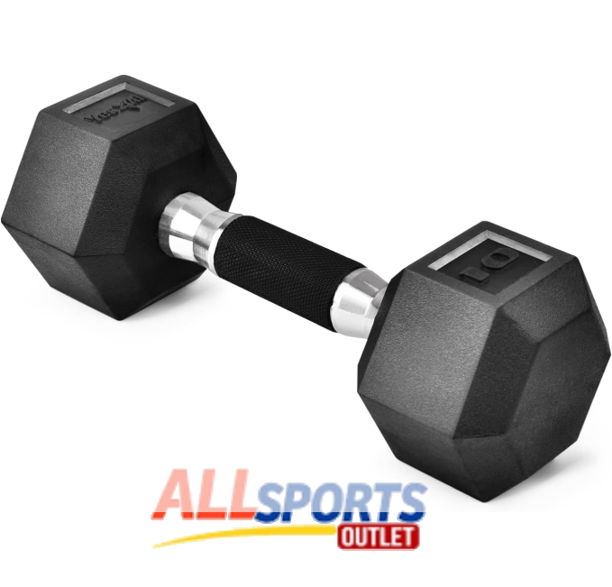 Yes4All Hex Dumbbell Rubber Grip 10lbs for Home Gym Fitness