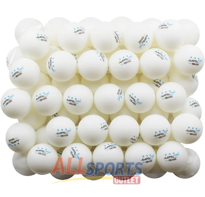 MAPOL 50 White 3-Star Table Tennis Balls by All Sports Outlet